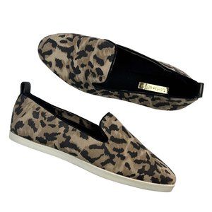 Louise et Cie Brenice Slip On Flats Size 6 M 36.5 Leopard Leather Loafers